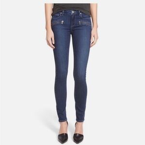 PAIGE  Indigo zip Skinny Jeans with Zip Accents jeans pants size 27